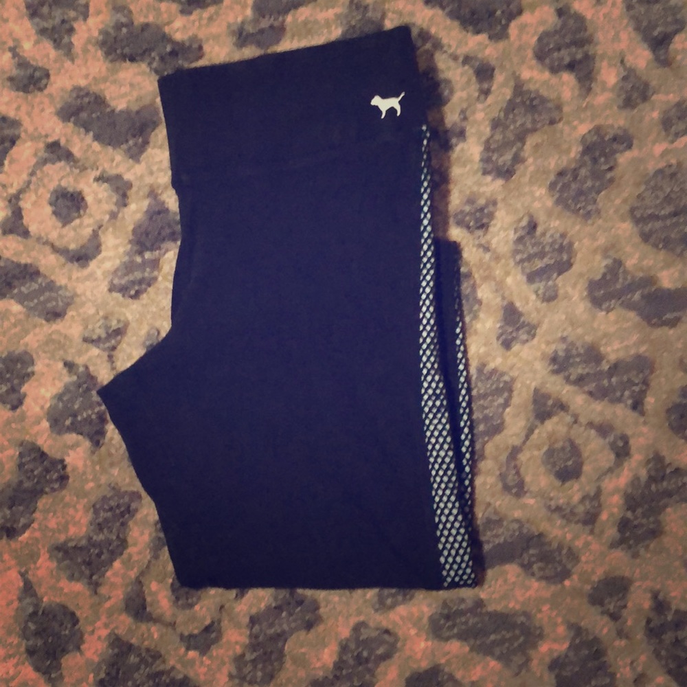 Victoria secret  cropped “pink yoga” size large.